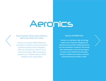 Tablet Screenshot of aeronics.in